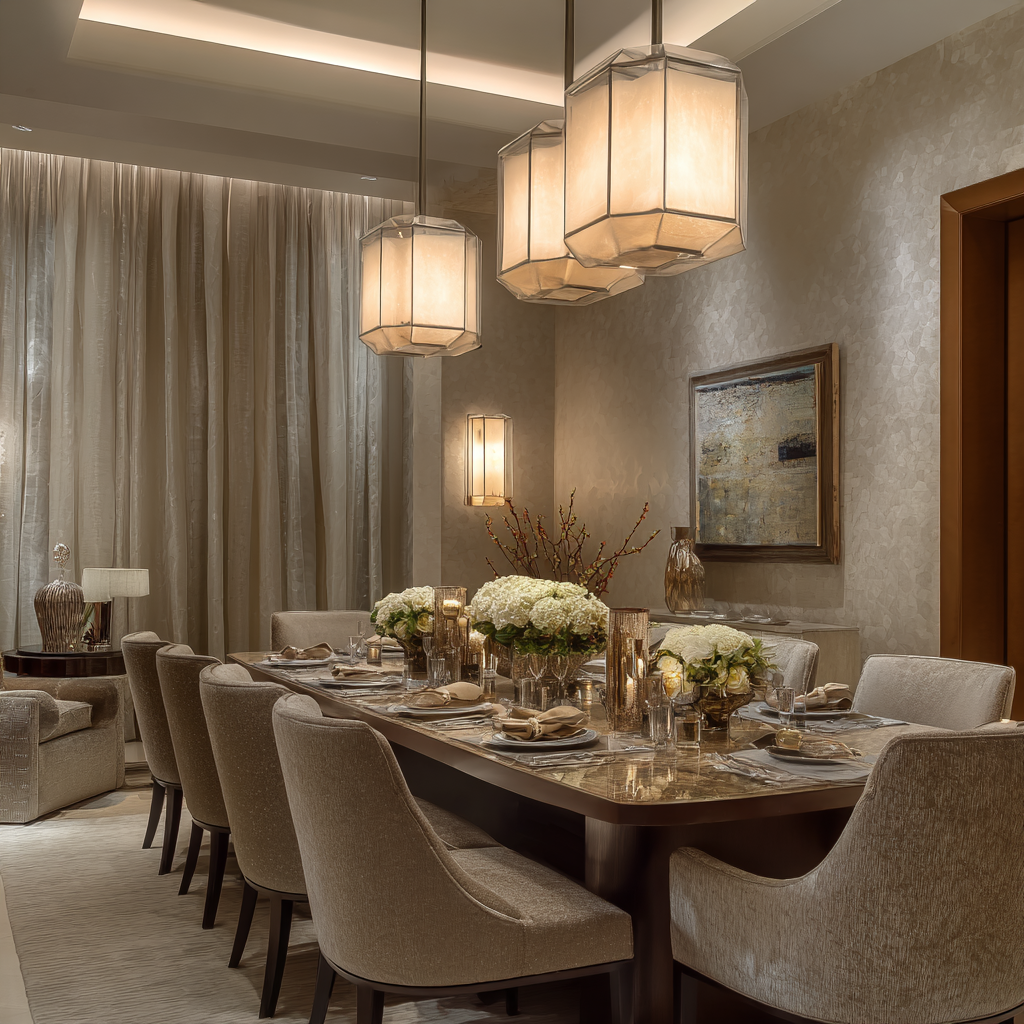 Warm Luxury Dining Room